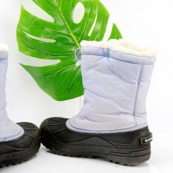 Sorel Girl's Snow Commander Boot Size 8 Waterproof Winter Purple Pull On Winter - Picture 8 of 11